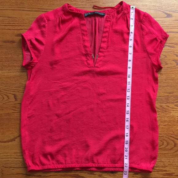 ZARA Short Sleeve Blouse - Picture 6 of 7